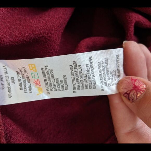 NWOT! RD Style Burgandy Strappy Fall Dress Sz M/L - Picture 3 of 4